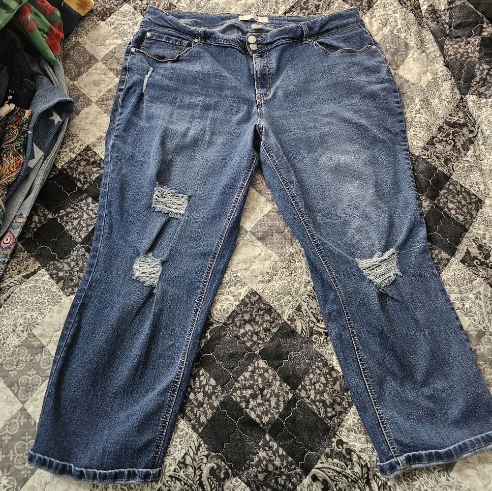 Denim capris